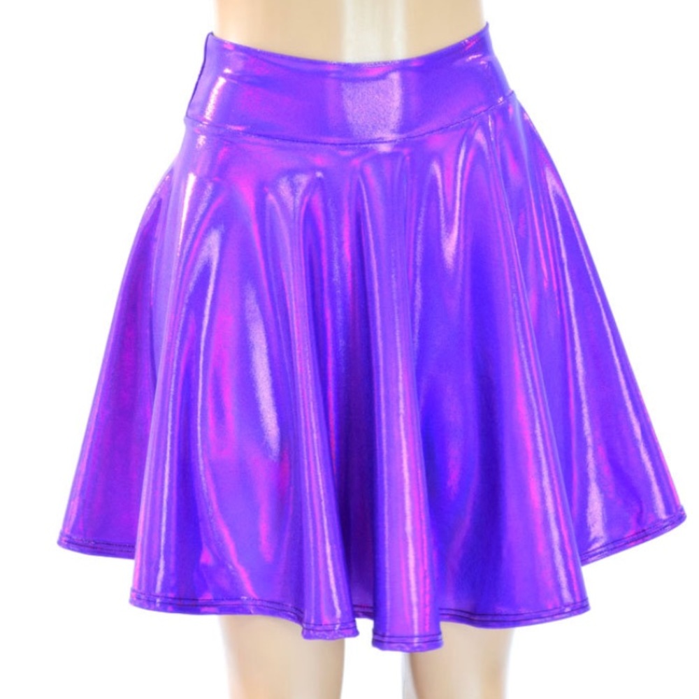 Purple holographic skirt